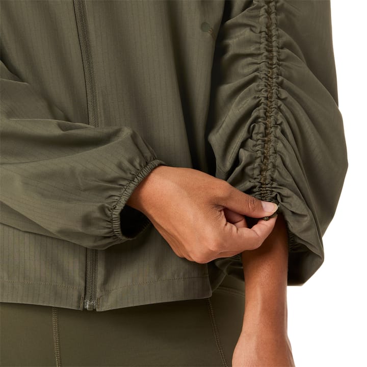 Women's Nagino Run Adjustable Jacket Dark Olive Asics