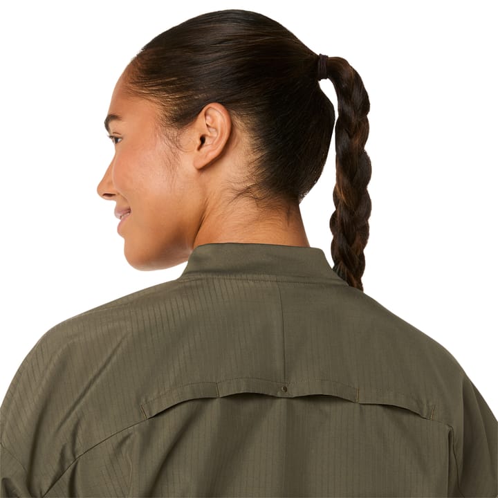 Women's Nagino Run Adjustable Jacket Dark Olive Asics