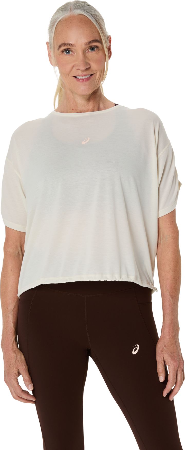 Asics Women's Nagino Run Adjustable Ss Top Birch Heather Asics Asics Women's Nagino Run Adjustable Ss Top Birch Heather Asics
