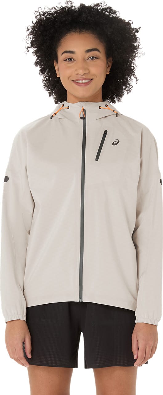 Asics Women's Fujitrail Elite Waterproof Jacket Cream Asics