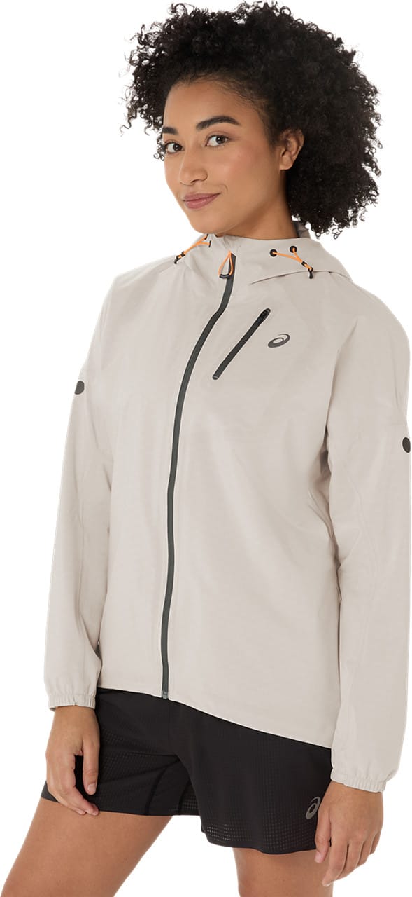 Asics Women's Fujitrail Elite Waterproof Jacket Cream Asics