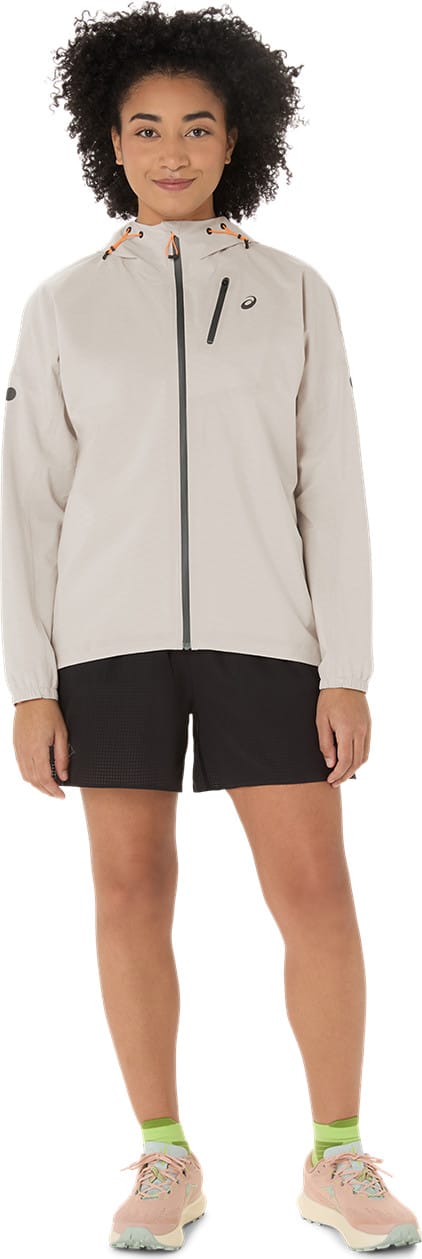 Asics Women's Fujitrail Elite Waterproof Jacket Cream Asics