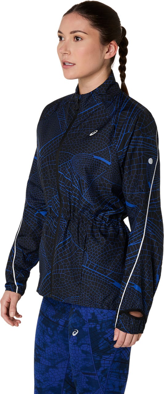 Asics Women's Road Lite-Show Packable Jacket Performance Black/Dark Cobalt Asics Asics Women's Road Lite-Show Packable Jacket Performance Black/Dark Cobalt Asics