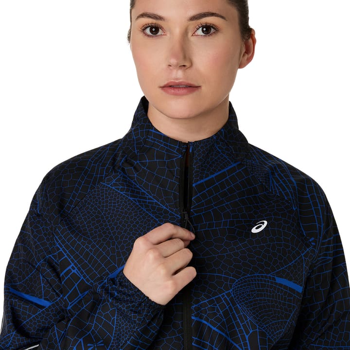 Asics Women's Road Lite-Show Packable Jacket Performance Black/Dark Cobalt Asics