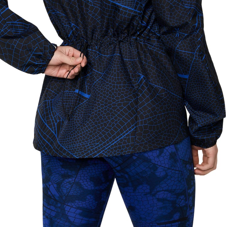 Asics Women's Road Lite-Show Packable Jacket Performance Black/Dark Cobalt Asics