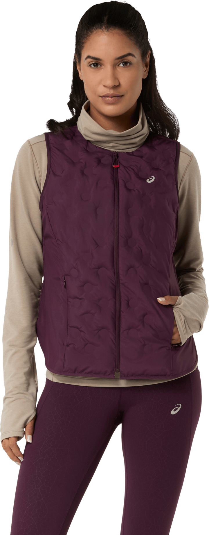 Asics Women´s Nagino Run Padded Gilet Dark Aubergine Asics