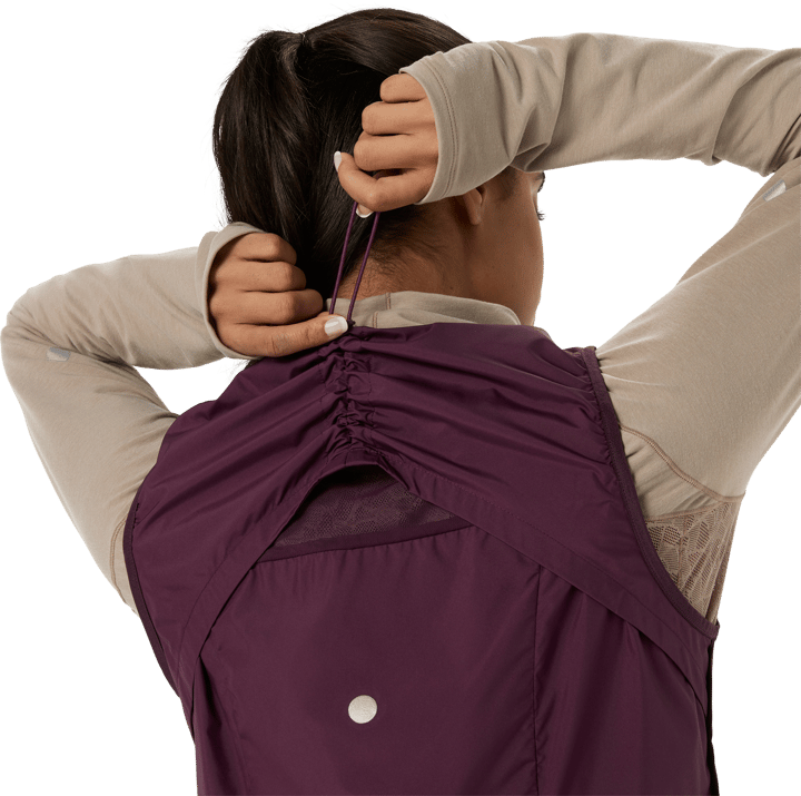 Asics Women´s Nagino Run Padded Gilet Dark Aubergine Asics