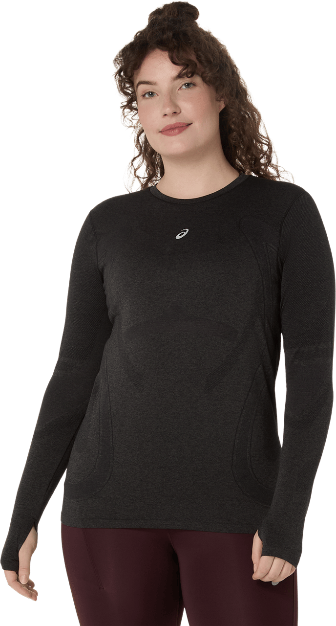 Asics Women's Road Seamless Long Sleeve Top Performance Black/Graphite Grey