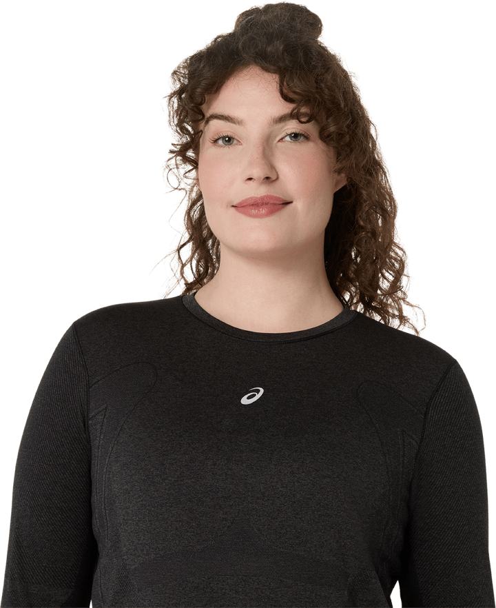 Asics Women's Road Seamless Long Sleeve Top Performance Black/Graphite Grey Asics