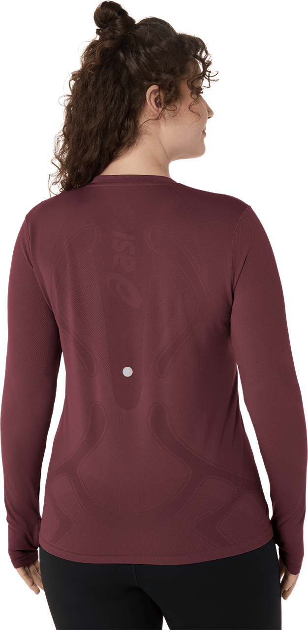 Asics Women's Road Seamless Long Sleeve Top Dark Currant/Port Royal Asics Asics Women's Road Seamless Long Sleeve Top Dark Currant/Port Royal Asics