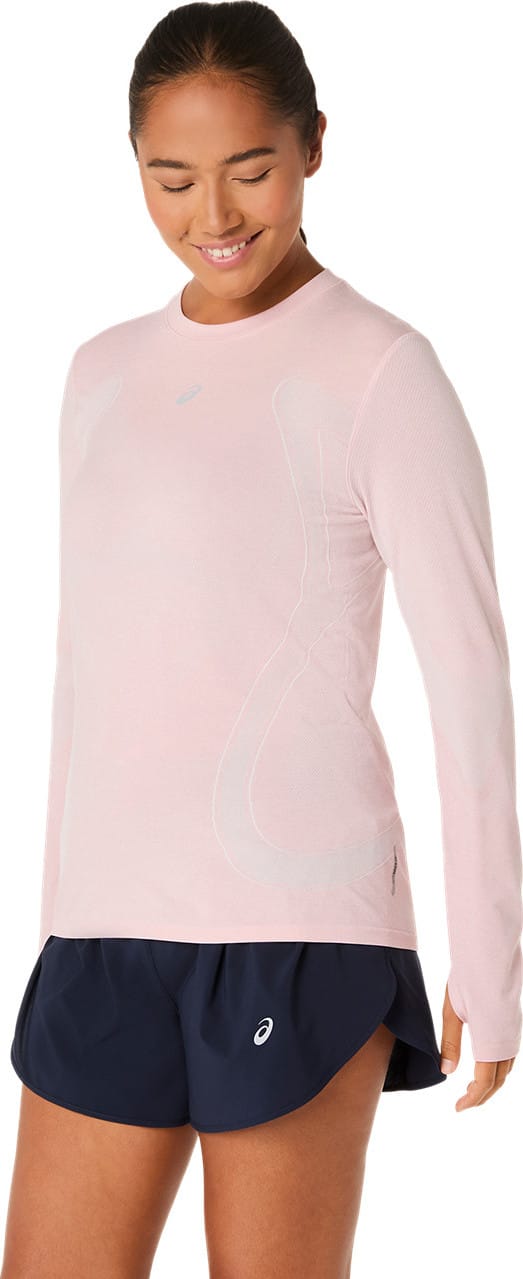 Asics Women's Road Seamless Long Sleeve Top Morganite/Dusty Red Asics