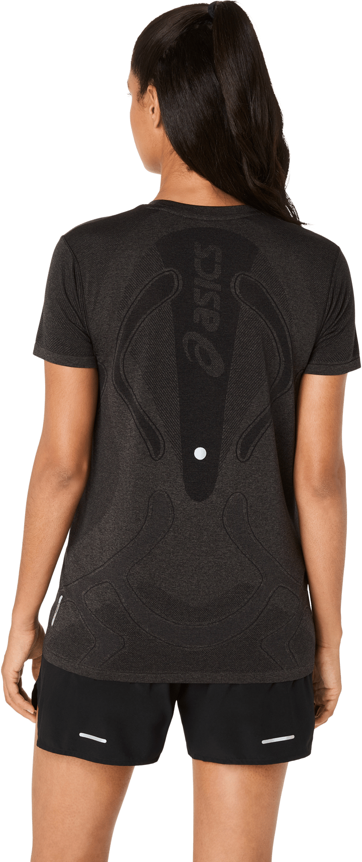 Asics Women's Road Seamless Short Sleeve Top Performance Black/Graphite Grey Asics