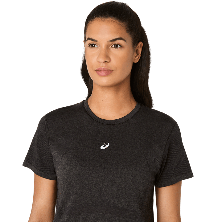 Asics Women's Road Seamless Short Sleeve Top Performance Black/Graphite Grey Asics