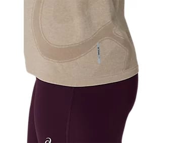 Asics Women's Road Seamless Short Sleeve Top Greige Asics