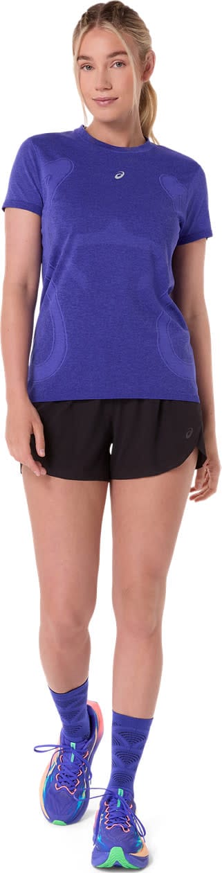 Asics Women's Road Seamless Short Sleeve Top Cobalt Burst/Eggplant Asics