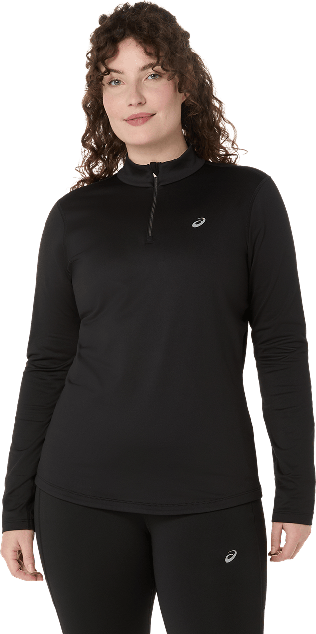 Asics Women's Asics Core Long Sleeve 1/2 Zip Winter Top Performance Black Asics