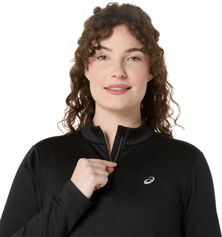 Asics Women's Asics Core Long Sleeve 1/2 Zip Winter Top Performance Black Asics