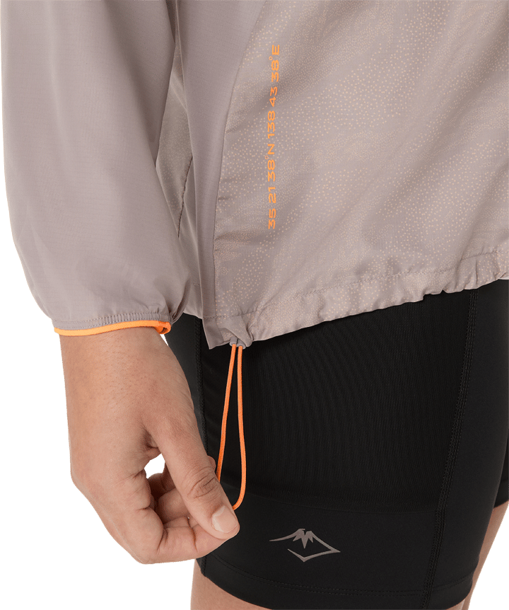 Asics Women's Fujitrail Packable Windbreaker Rainstorm Grey Asics