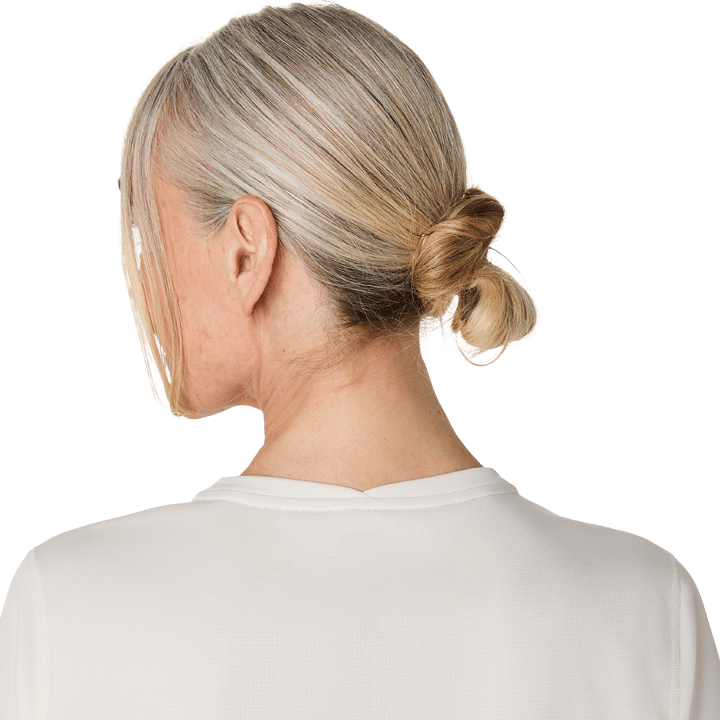 Asics Women's Fujitrail Logo Long Sleeve Top Cream Asics