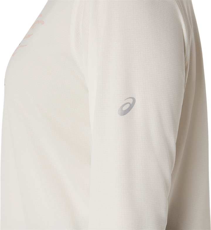 Asics Women's Fujitrail Logo Long Sleeve Top Cream Asics
