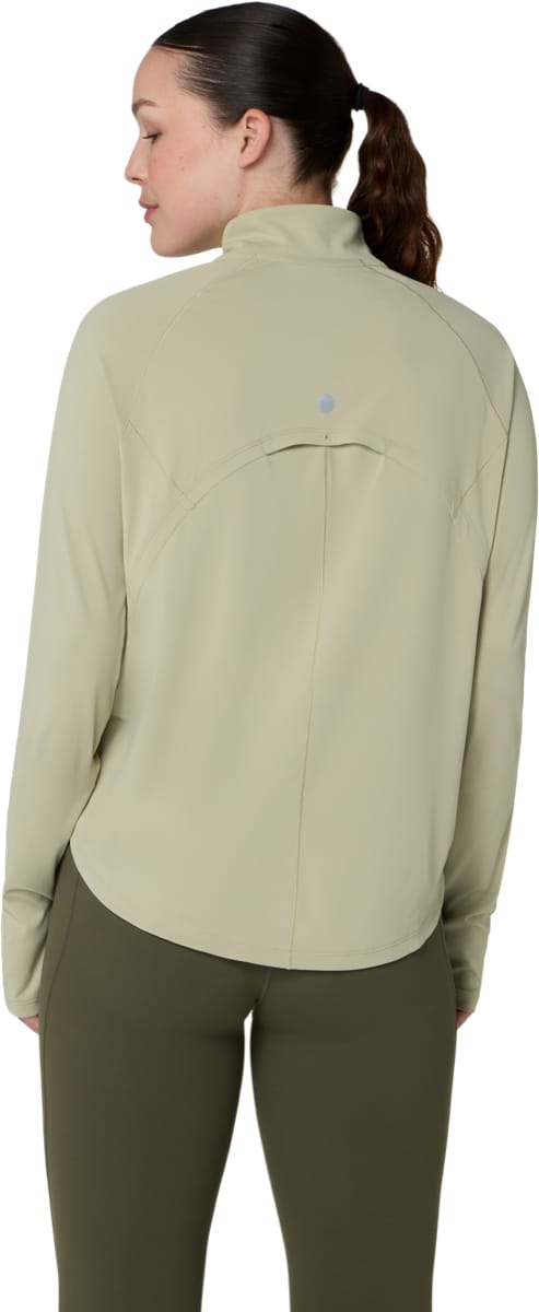 Asics Nagino Run 1/4 Zip Ls Top W Khaki Asics