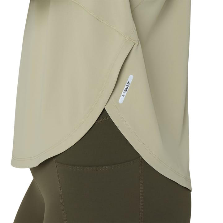 Asics Nagino Run 1/4 Zip Ls Top W Khaki Asics