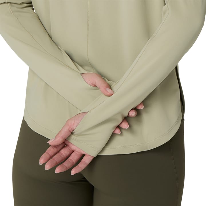 Asics Nagino Run 1/4 Zip Ls Top W Khaki Asics
