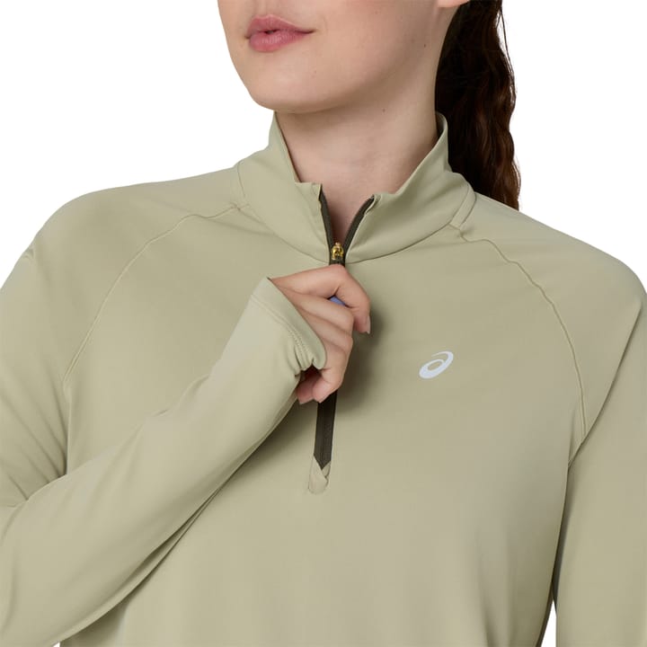 Asics Nagino Run 1/4 Zip Ls Top W Khaki Asics