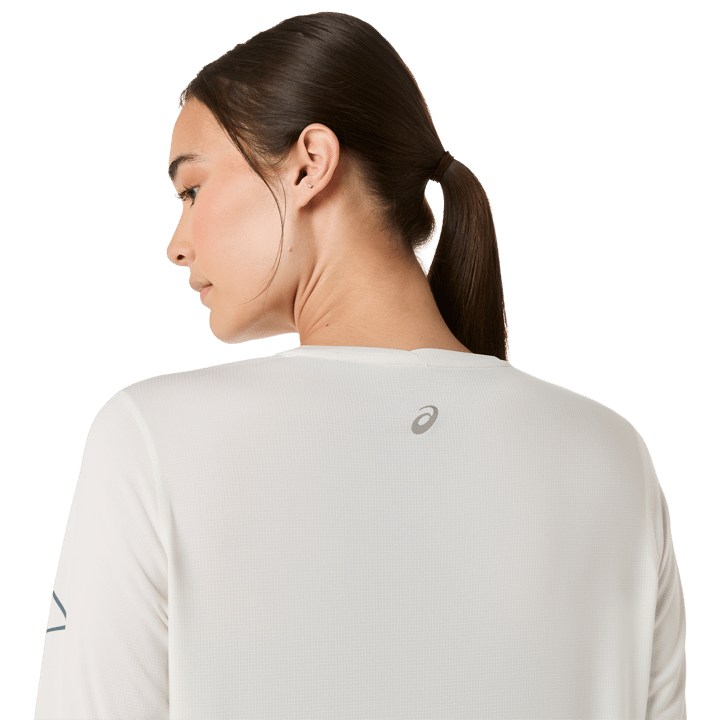 Asics Women's Fujitrail Logo Long Sleeve Top Cream Asics
