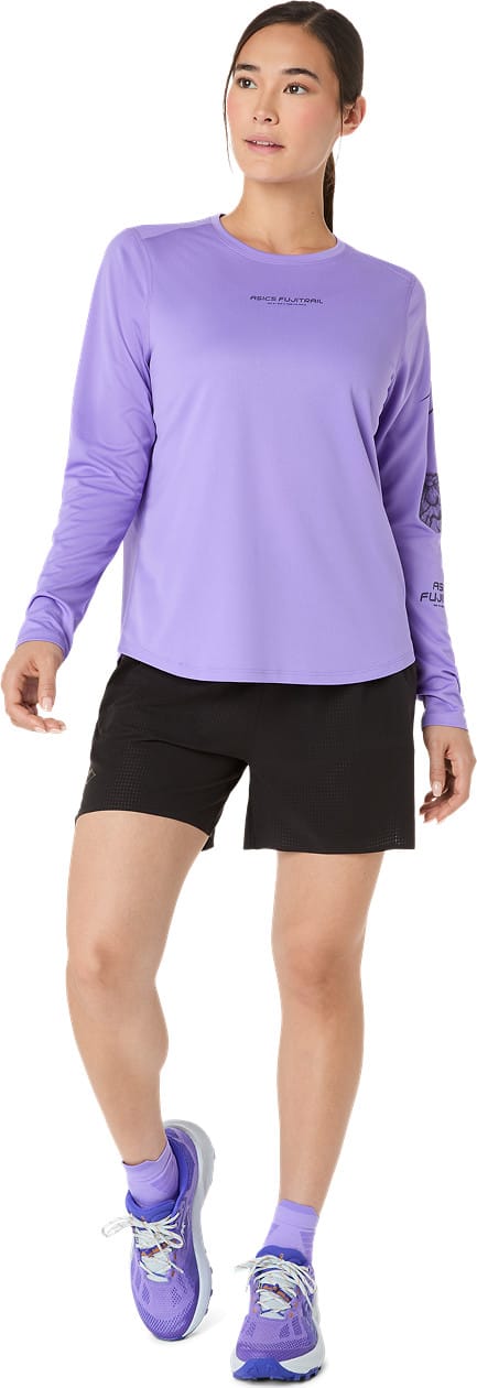 Asics Women's Fujitrail Logo Long Sleeve Top Amethyst Asics