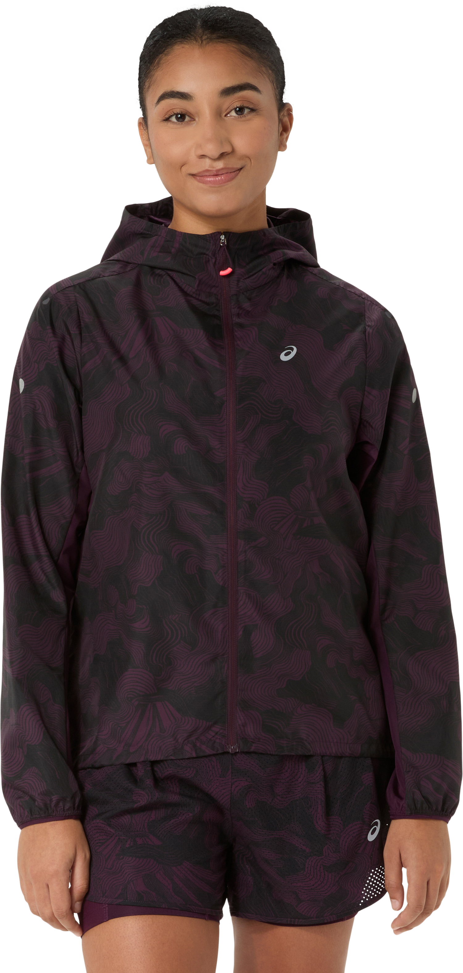 Asics Women's Fujitrail Packable Jacket Dark Aubergine