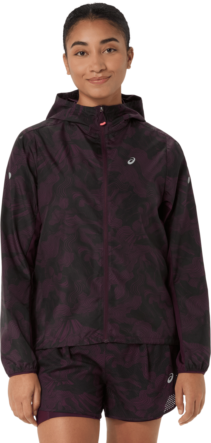 Asics Women's Fujitrail Packable Jacket Dark Aubergine Asics