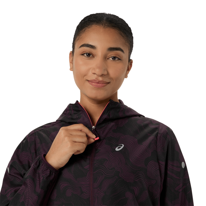 Asics Women's Fujitrail Packable Jacket Dark Aubergine Asics