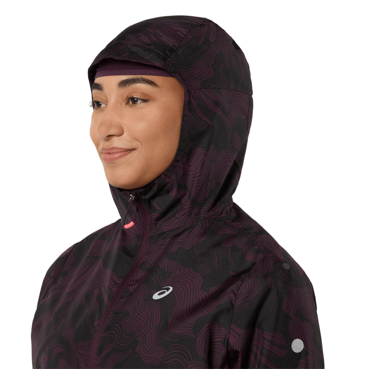 Asics Women's Fujitrail Packable Jacket Dark Aubergine Asics