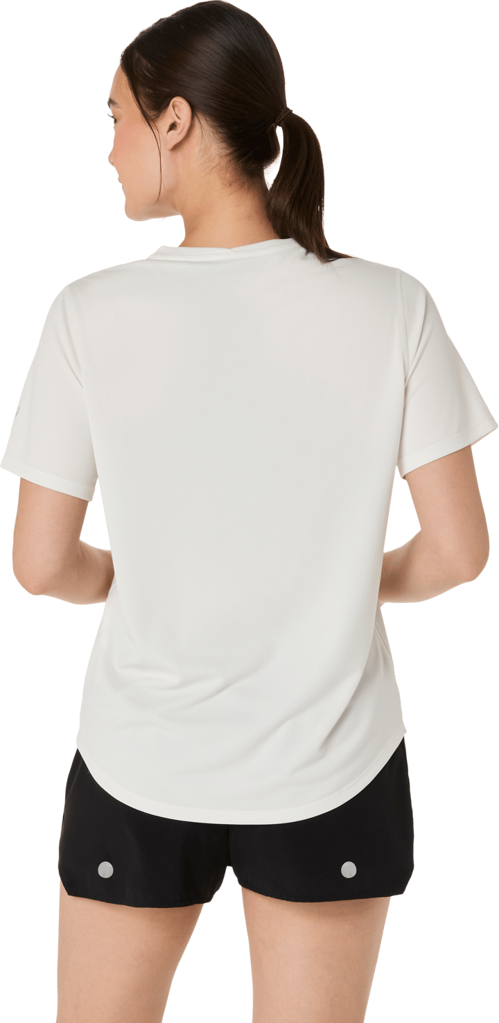 Asics Women's Fujitrail Logo Short Sleeve Top Cream Asics
