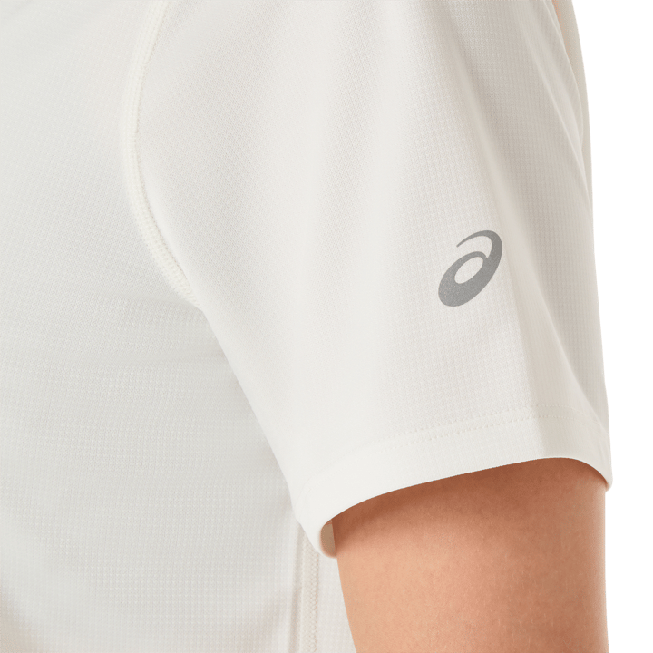 Asics Women's Fujitrail Logo Short Sleeve Top Cream Asics