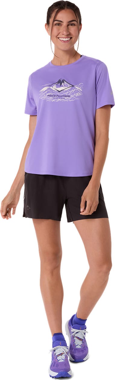 Asics Women's Fujitrail Logo Short Sleeve Top Amethyst Asics