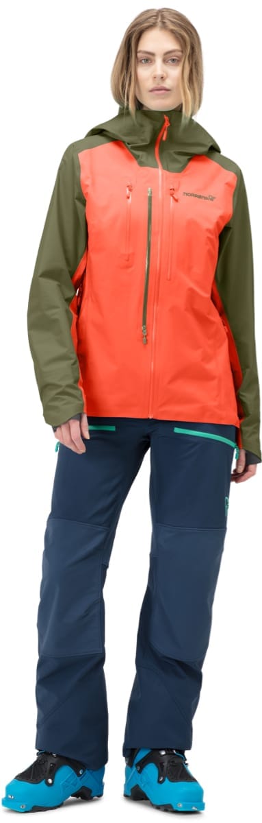 Norrøna Women's Lyngen Gore-tex Jacket Olive Night/Orange Alert Norrøna Norrøna Women's Lyngen Gore-tex Jacket Olive Night/Orange Alert Norrøna