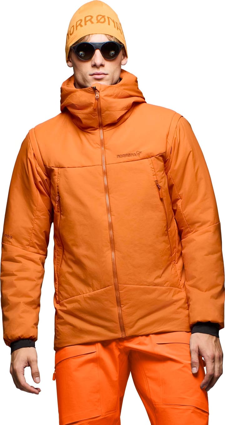 Norrøna Men's Møre Thermo60 Aero200 Jacket  Gold Flame Norrøna
