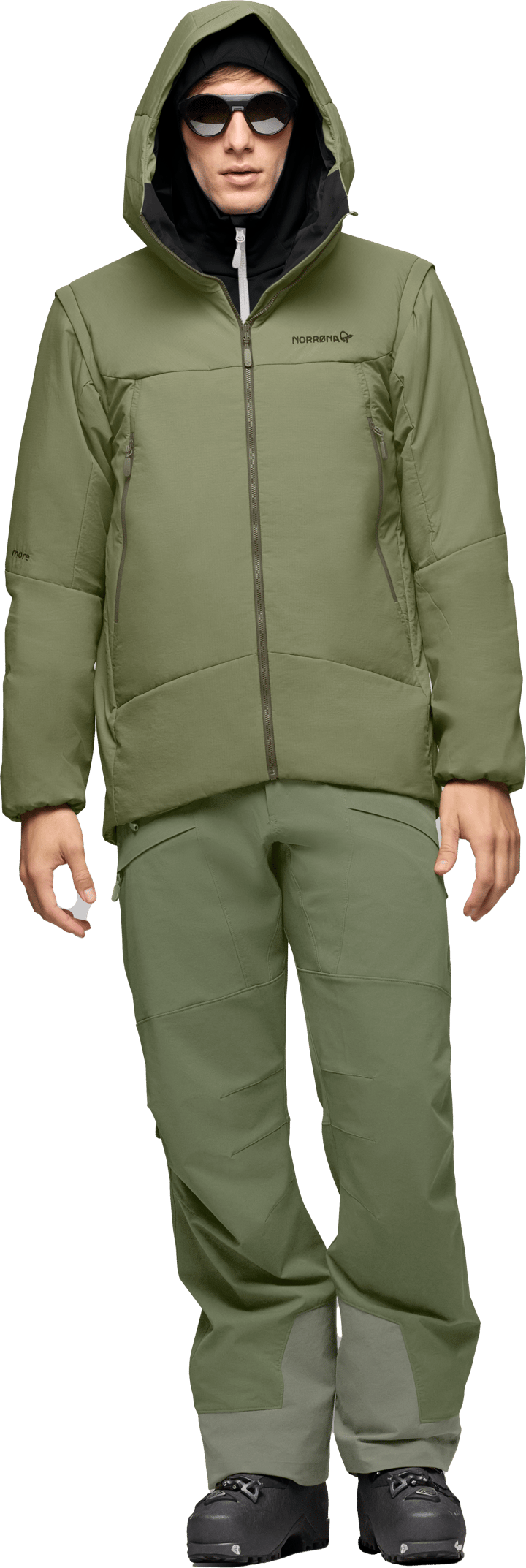 Norrøna Men's Møre Thermo60 Aero200 Jacket  Deep Lichen Green Norrøna