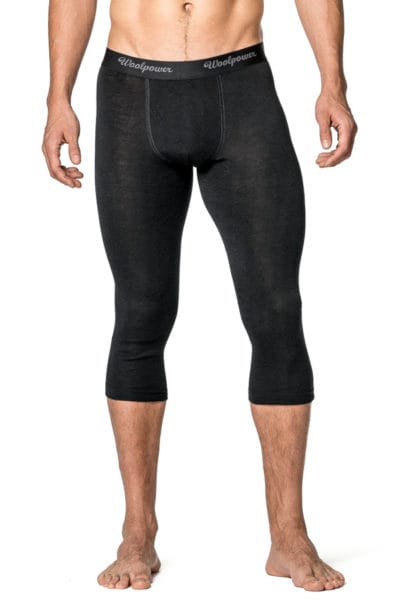 Woolpower 3/4 Long Johns Men's Lite Black Woolpower Woolpower 3/4 Long Johns Men's Lite Black Woolpower