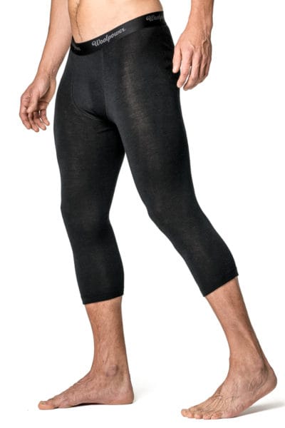 Woolpower 3/4 Long Johns Men's Lite Black Woolpower Woolpower 3/4 Long Johns Men's Lite Black Woolpower