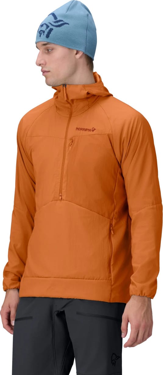 Norrøna Men's Møre Octa Zip Hood  Gold Flame Norrøna