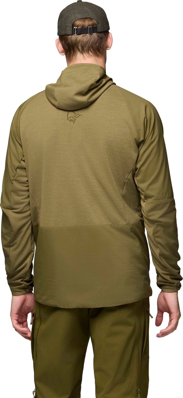 Norrøna Men's Møre Octa Zip Hood  Dark Olive Norrøna