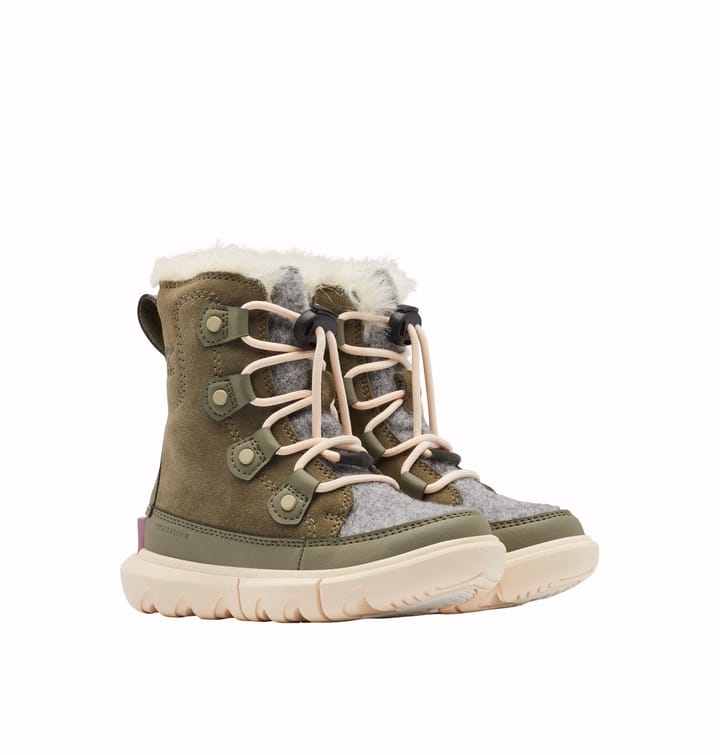 Sorel YOUTH SOREL EXPLORER™ LACE WP StoneGreen,WhitePeach Sorel Sorel YOUTH SOREL EXPLORER™ LACE WP StoneGreen,WhitePeach Sorel