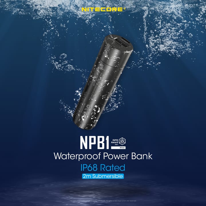 Nitecore Npb1 Waterproof Powerbank 5000 Mah Black Nitecore Nitecore Npb1 Waterproof Powerbank 5000 Mah Black Nitecore