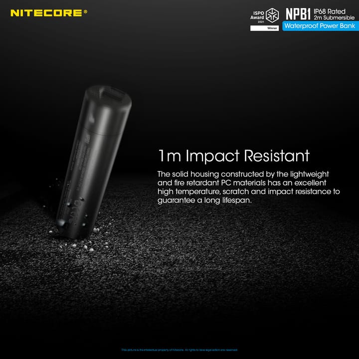 Nitecore Npb1 Waterproof Powerbank 5000 Mah Black Nitecore Nitecore Npb1 Waterproof Powerbank 5000 Mah Black Nitecore