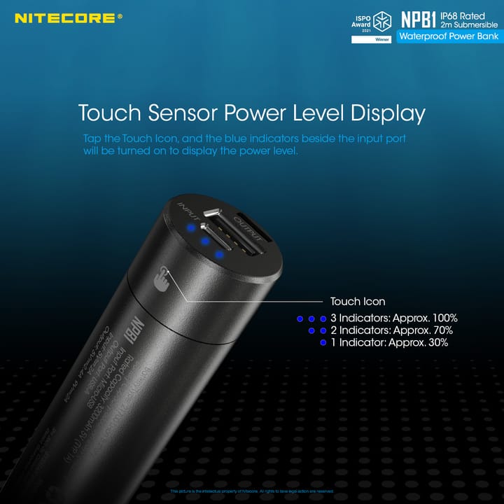 Nitecore Npb1 Waterproof Powerbank 5000 Mah Black Nitecore Nitecore Npb1 Waterproof Powerbank 5000 Mah Black Nitecore