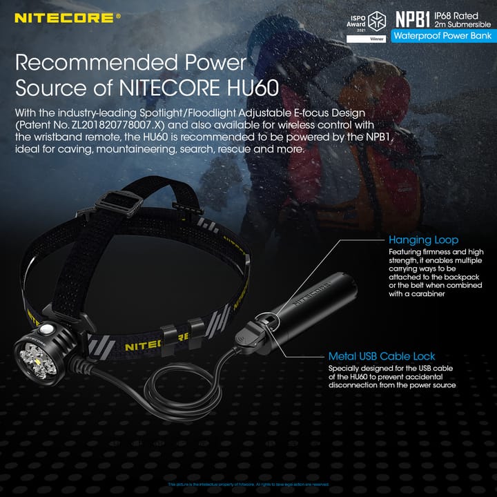 Nitecore Npb1 Waterproof Powerbank 5000 Mah Black Nitecore Nitecore Npb1 Waterproof Powerbank 5000 Mah Black Nitecore