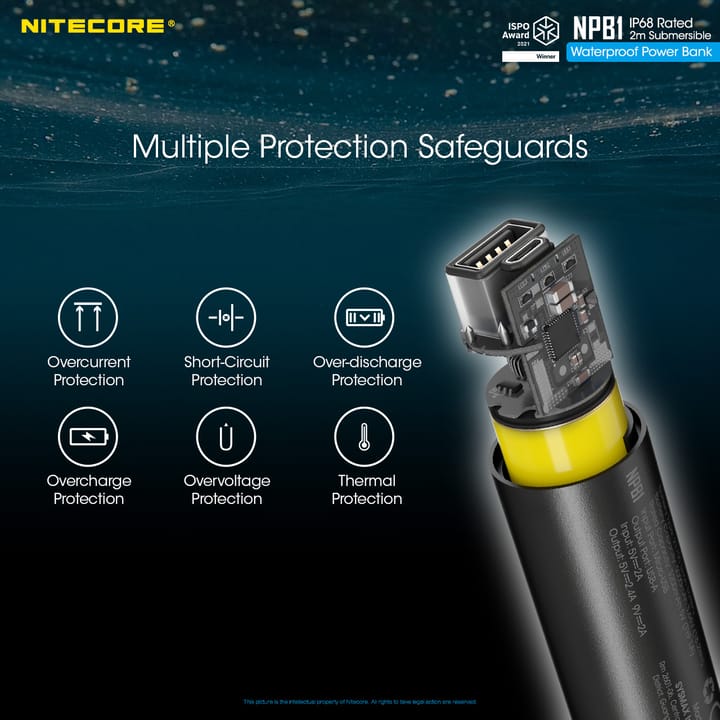 Nitecore Npb1 Waterproof Powerbank 5000 Mah Black Nitecore Nitecore Npb1 Waterproof Powerbank 5000 Mah Black Nitecore